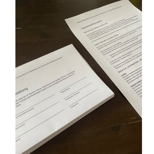 A stack of printed forms